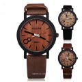 Yxl-856 Simulation Wooden Relojes Quartz Men Watches Casual Wooden Color Leather Strap Watch Wood Male Wristwatch Relogio Masculino